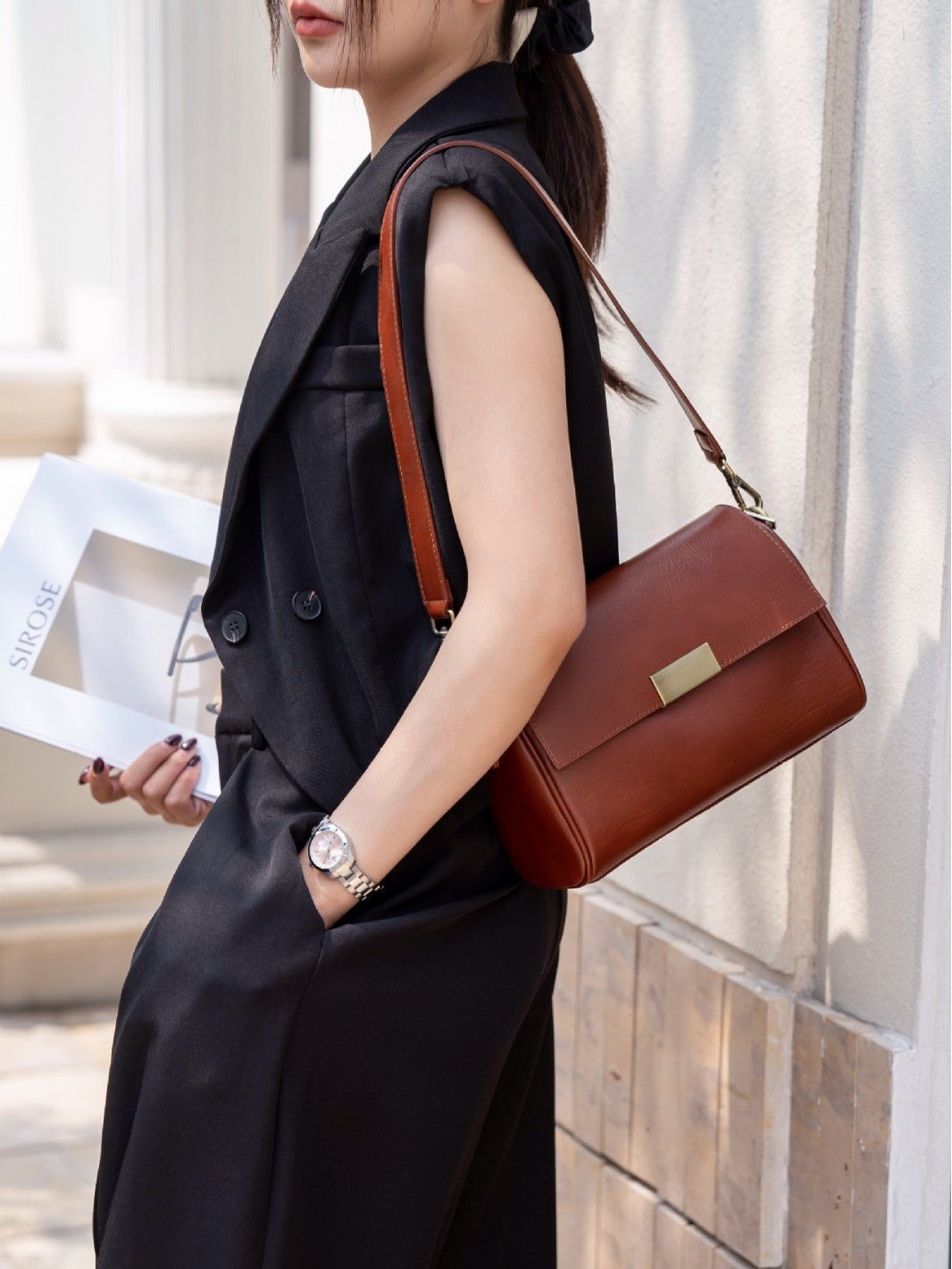 Baidi Leather Sac Femme 2025 Cuir Véritable Top-Grain Crossbody Sac Élégant Chic - IVOIRART.COM