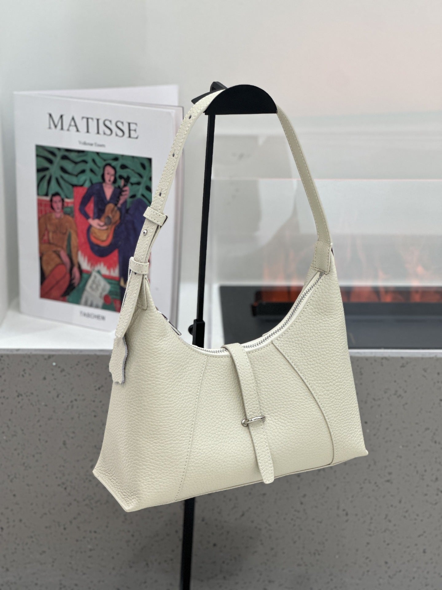 Baidie Sac Cuir Femme 2025 Première couche Vachette Dumpling Croissant Noir Chic - IVOIRART.COM