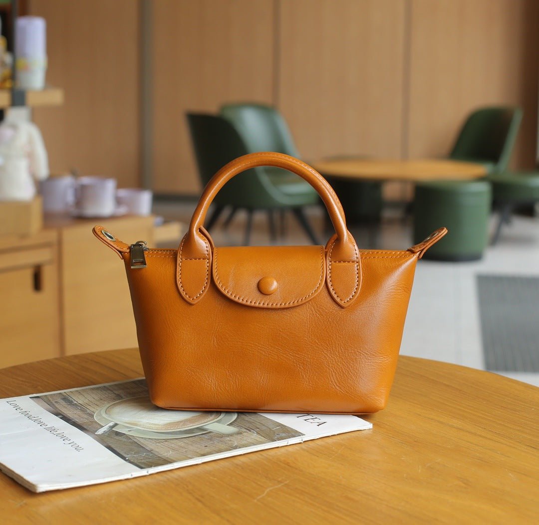 Baidie Sac en Cuir Femme Dumpling, Cuir Vachette Véritable, Petit CrossbodyEco - IVOIRART.COM