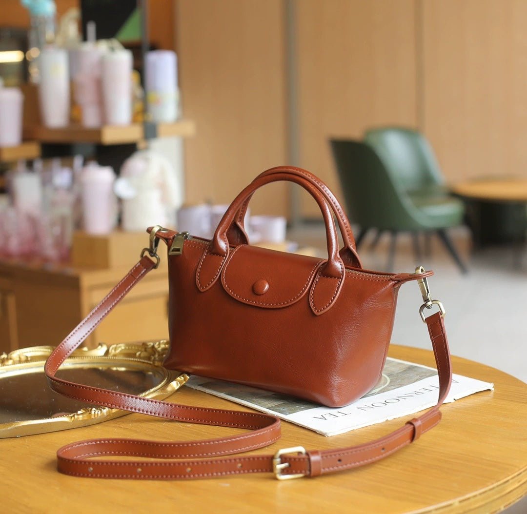 Baidie Sac en Cuir Femme Dumpling, Cuir Vachette Véritable, Petit CrossbodyEco - IVOIRART.COM