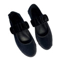 Ballerines en velours à bout pointu, sans lacets, avec élastique et plis - IVOIRART.COM