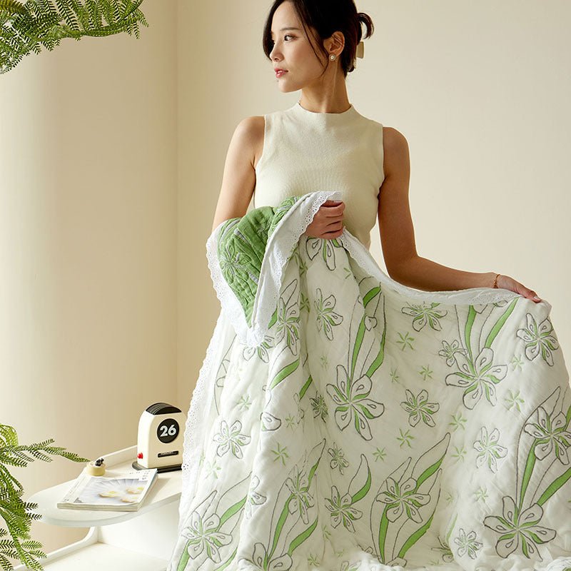 Bamboo Fiber Blanket Summer Blanket - IVOIRART.COM