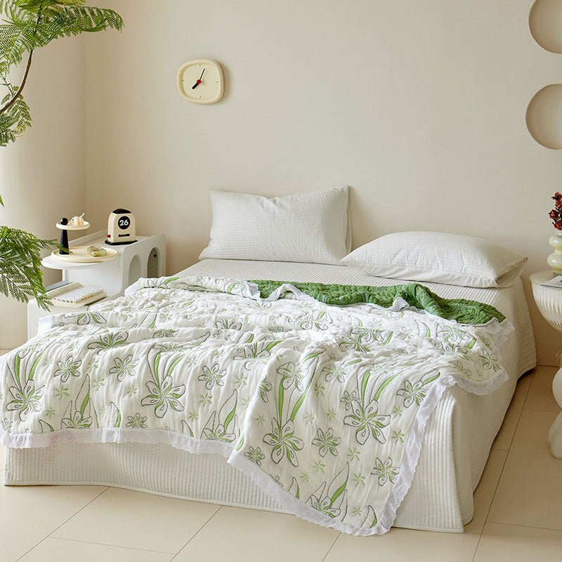 Bamboo Fiber Blanket Summer Blanket - IVOIRART.COM