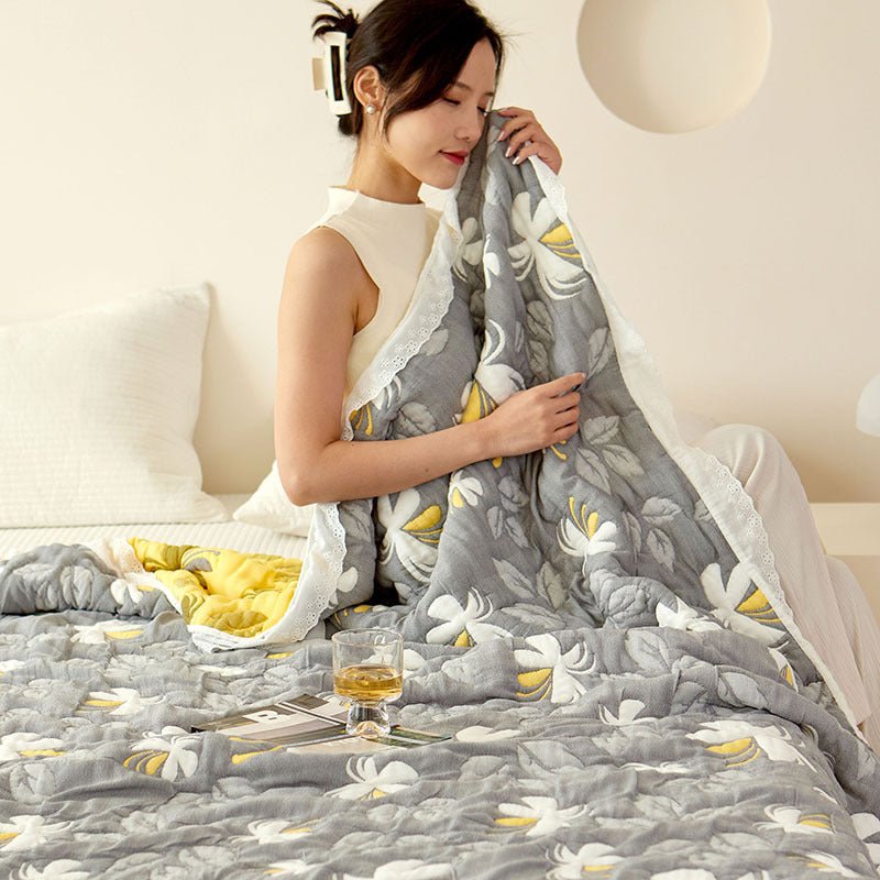 Bamboo Fiber Blanket Summer Blanket - IVOIRART.COM
