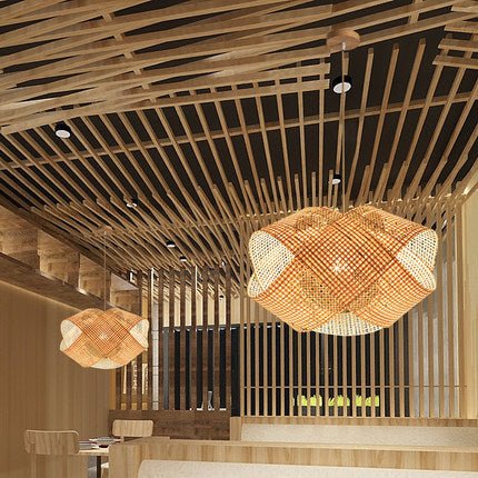 Bamboo Woven Bamboo Lamp Creative Decorative Chandelier - IVOIRART.COM