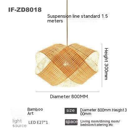 Bamboo Woven Bamboo Lamp Creative Decorative Chandelier - IVOIRART.COM