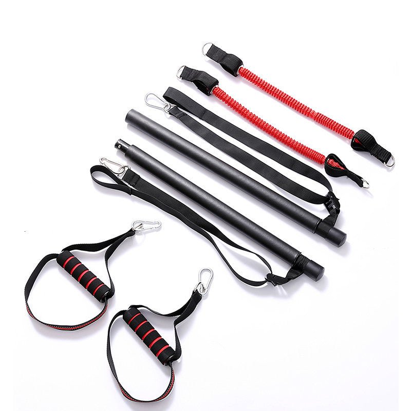 Barre d'entraînement corporelle avec bandes de résistance et boucles en caoutchouc - IVOIRART.COM