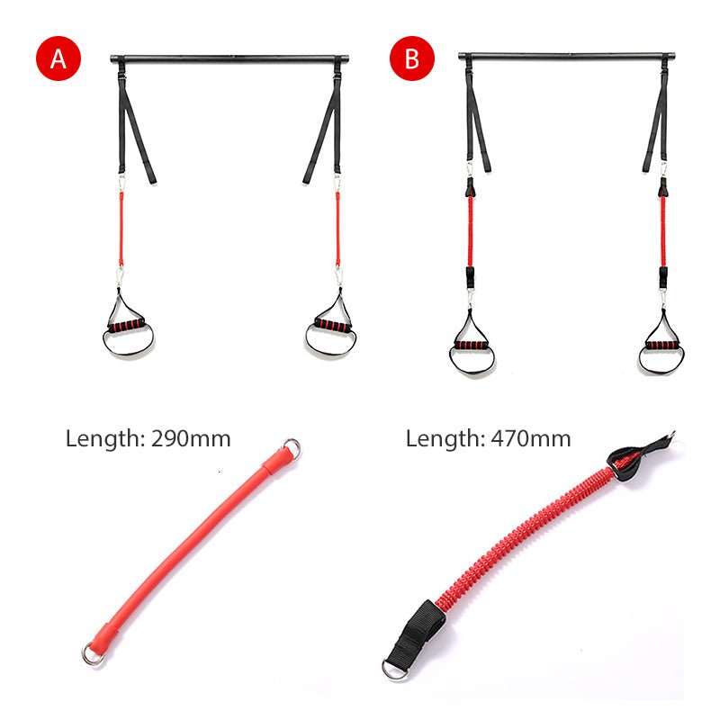 Barre d'entraînement corporelle avec bandes de résistance et boucles en caoutchouc - IVOIRART.COM