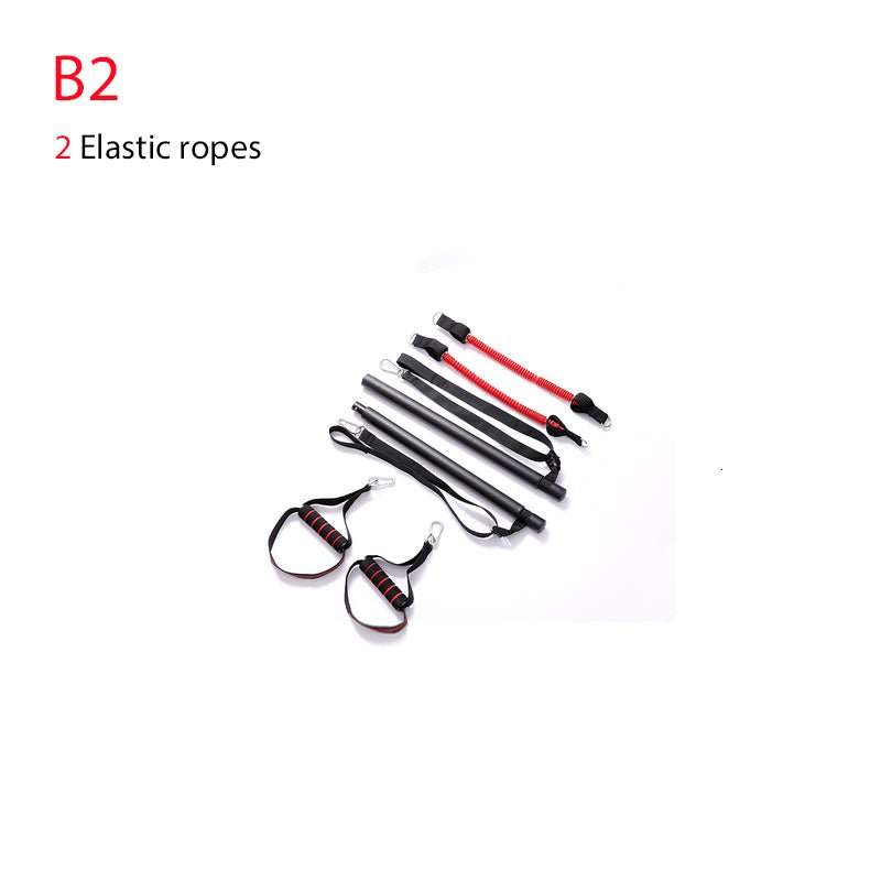 Barre d'entraînement corporelle avec bandes de résistance et boucles en caoutchouc - IVOIRART.COM