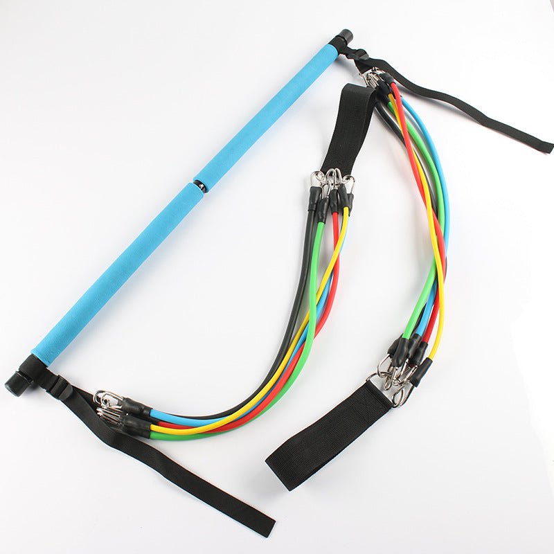 Barre portable de yoga, Pilates et fitness avec bandes élastiques de résistance - IVOIRART.COM