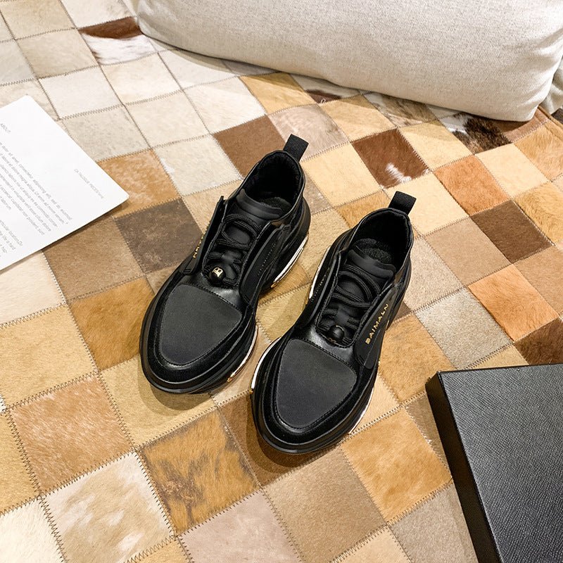 Baskets décontractées à plateforme creuse et talon surélevé - Style casual - IVOIRART.COM