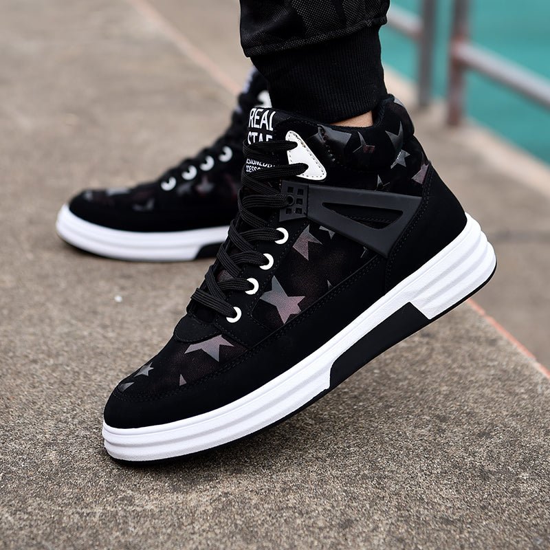 Baskets décontractées pour hommes, doublure polaire, style chaussures montantes - IVOIRART.COM
