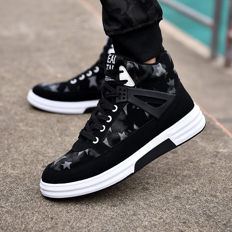 Baskets décontractées pour hommes, doublure polaire, style chaussures montantes - IVOIRART.COM
