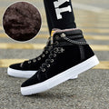 Baskets décontractées pour hommes, doublure polaire, style chaussures montantes - IVOIRART.COM