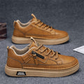 Baskets décontractées respirantes à lacets tendance, bout rond uni, confort optimal - IVOIRART.COM