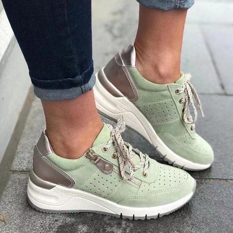 Baskets mode à semelle épaisse pour femmes, marche, course, décontractées extérieures - IVOIRART.COM