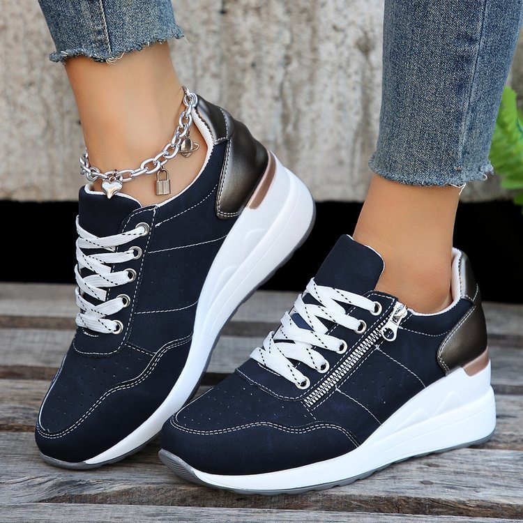 Baskets mode à semelle épaisse pour femmes, marche, course, décontractées extérieures - IVOIRART.COM