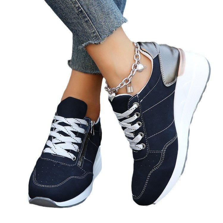 Baskets mode à semelle épaisse pour femmes, marche, course, décontractées extérieures - IVOIRART.COM