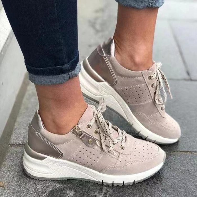 Baskets mode à semelle épaisse pour femmes, marche, course, décontractées extérieures - IVOIRART.COM
