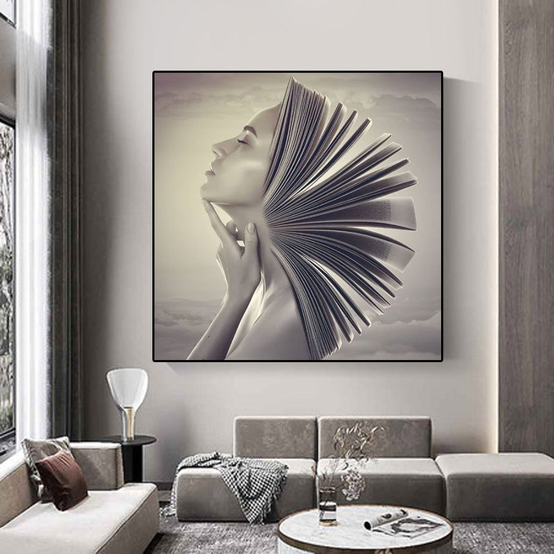 Toile de peinture artistique pour décoration intérieure élégante sans cadre