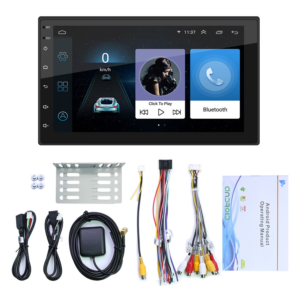 Lecteur Bluetooth Universel pour Voiture avec Carte SD et Radio FM - Écran 7 pouces