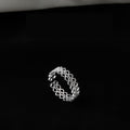 Bague ajourée ouverte en argent sterling 999, zircone, style délicat et élégant, parfaite pour le quotidien, les rendez-vous et comme cadeau idéal pour la Saint-Valentin