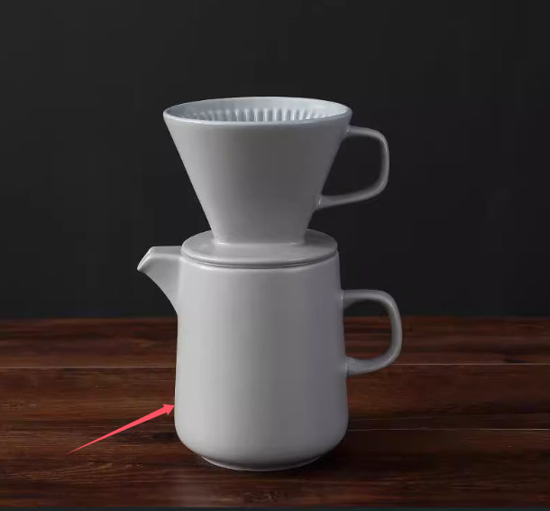 Appareil à café, Pot à café, Tasse filtre à café, Pot à main, Ensemble ménager en céramique