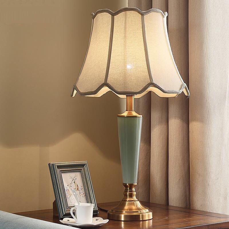 Bedroom Bedside Ceramic Table Lamp Warm Creative Living Room Study Household Lamps - IVOIRART.COM