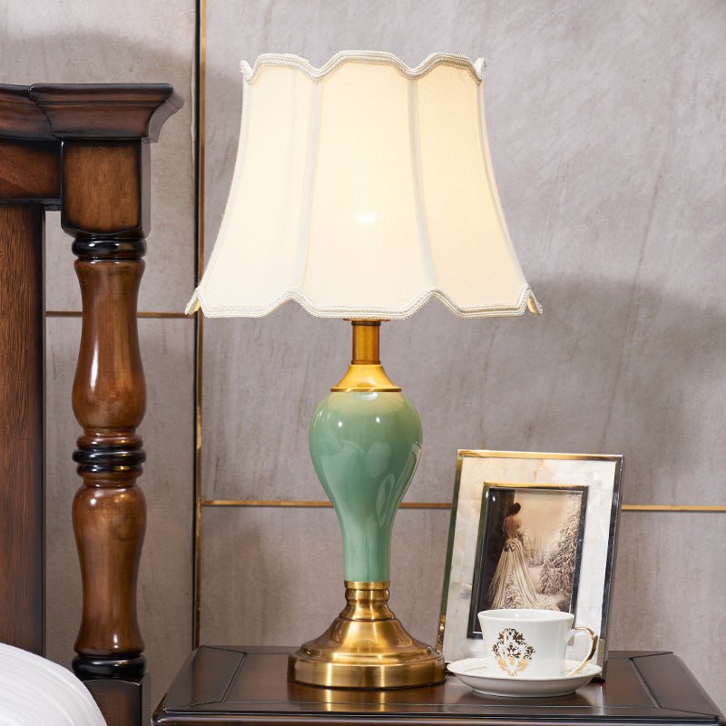 Bedroom Bedside Ceramic Table Lamp Warm Creative Living Room Study Household Lamps - IVOIRART.COM