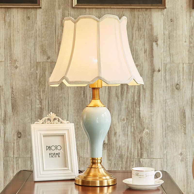 Bedroom Bedside Ceramic Table Lamp Warm Creative Living Room Study Household Lamps - IVOIRART.COM
