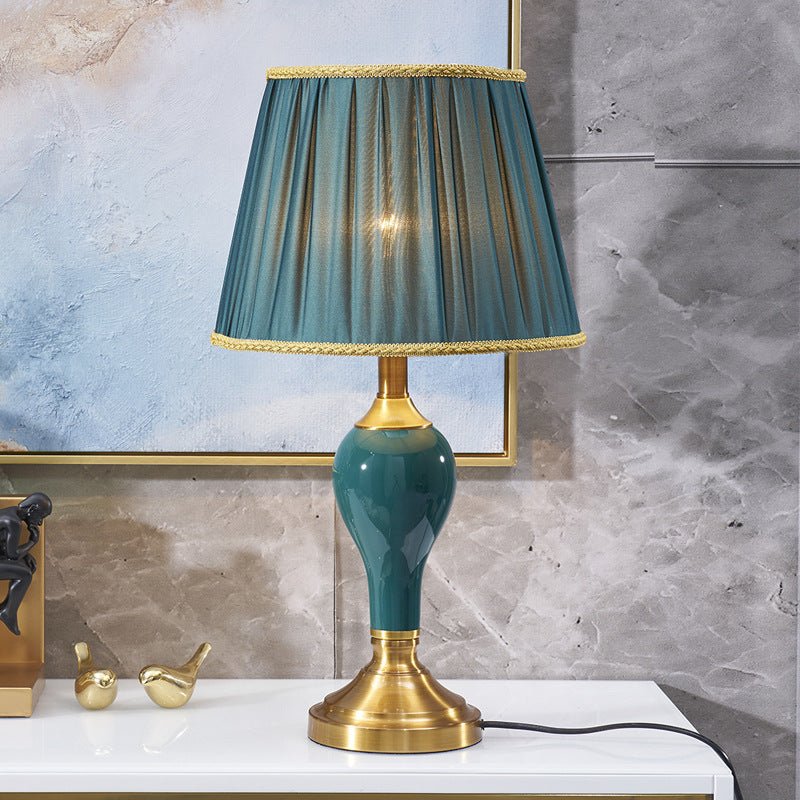 Bedroom Bedside Ceramic Table Lamp Warm Creative Living Room Study Household Lamps - IVOIRART.COM