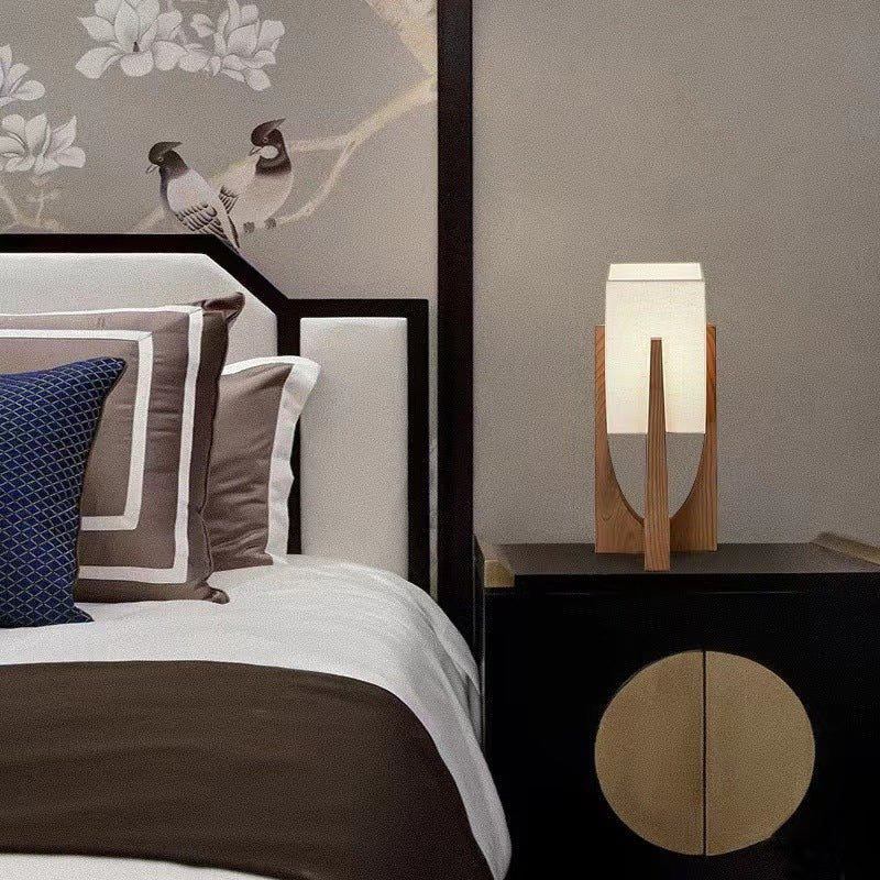 Bedroom Bedside Wooden Decorative Table Lamp - IVOIRART.COM