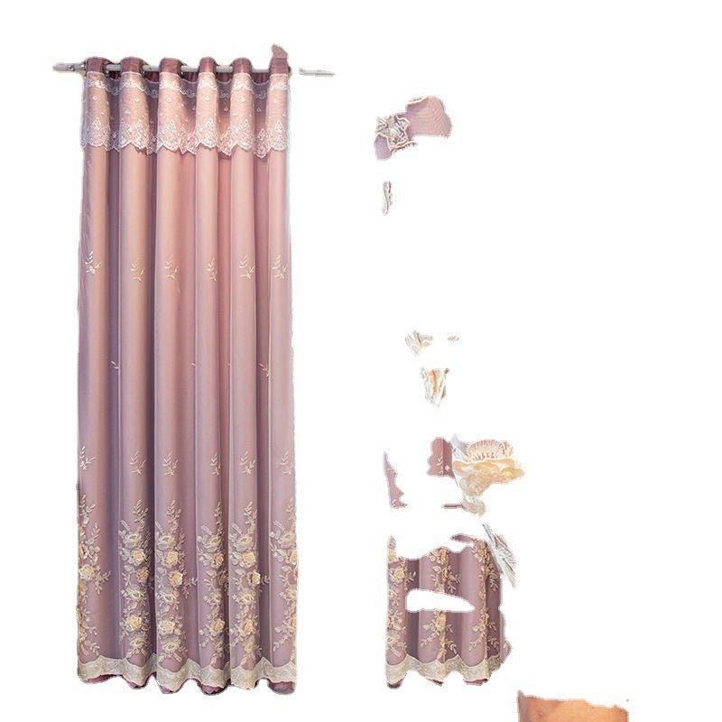Bedroom Shading Wedding Home Double Open Curtain Finished Set - IVOIRART.COM