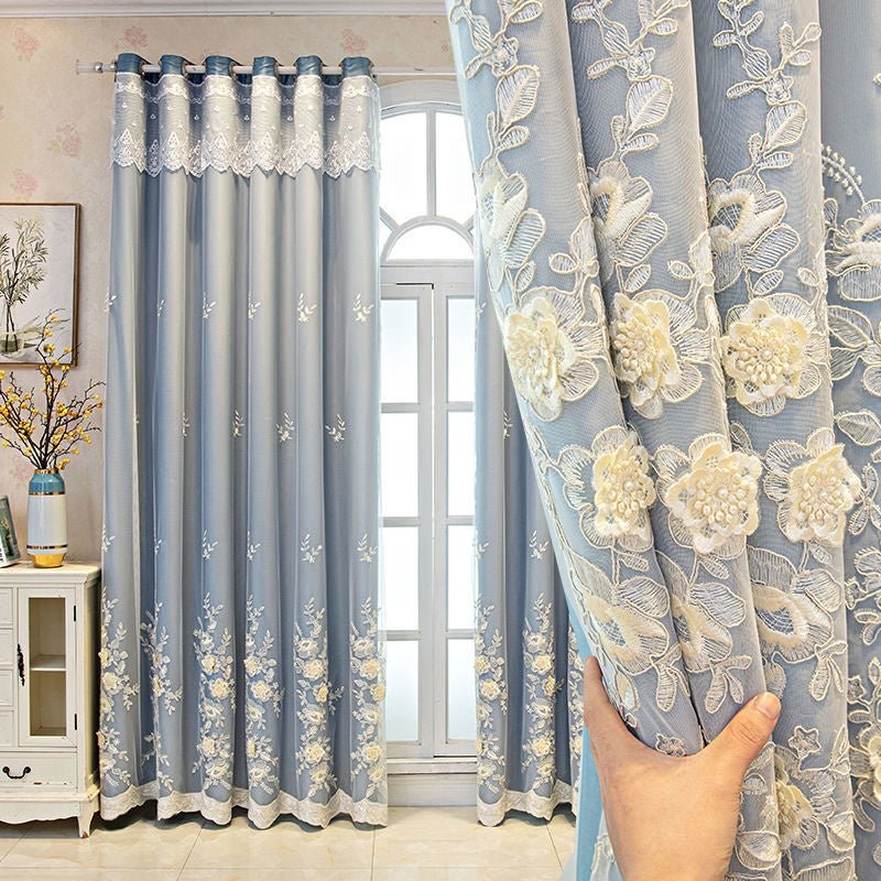Bedroom Shading Wedding Home Double Open Curtain Finished Set - IVOIRART.COM