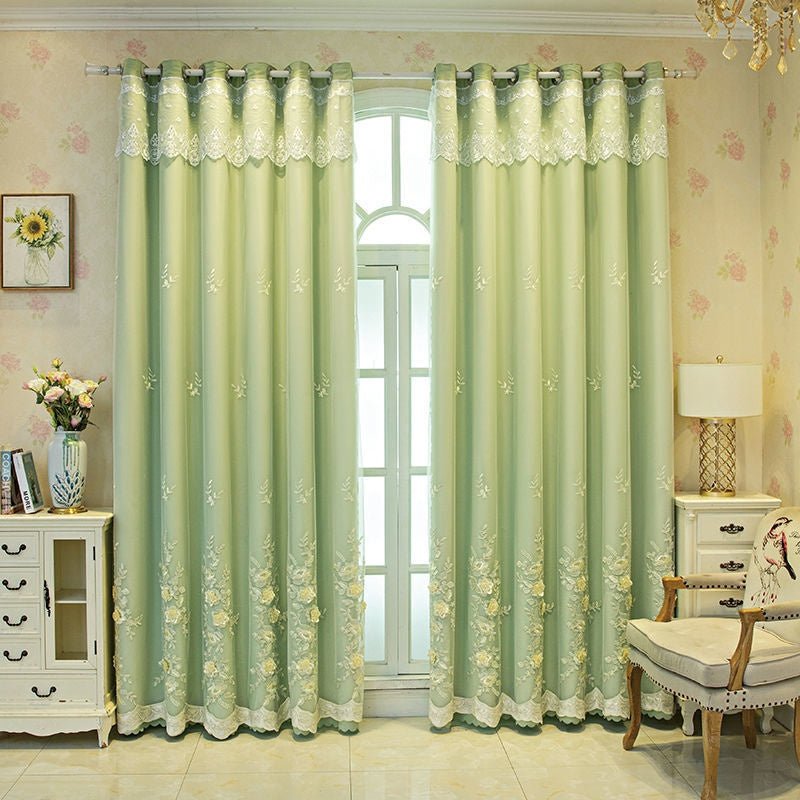 Bedroom Shading Wedding Home Double Open Curtain Finished Set - IVOIRART.COM