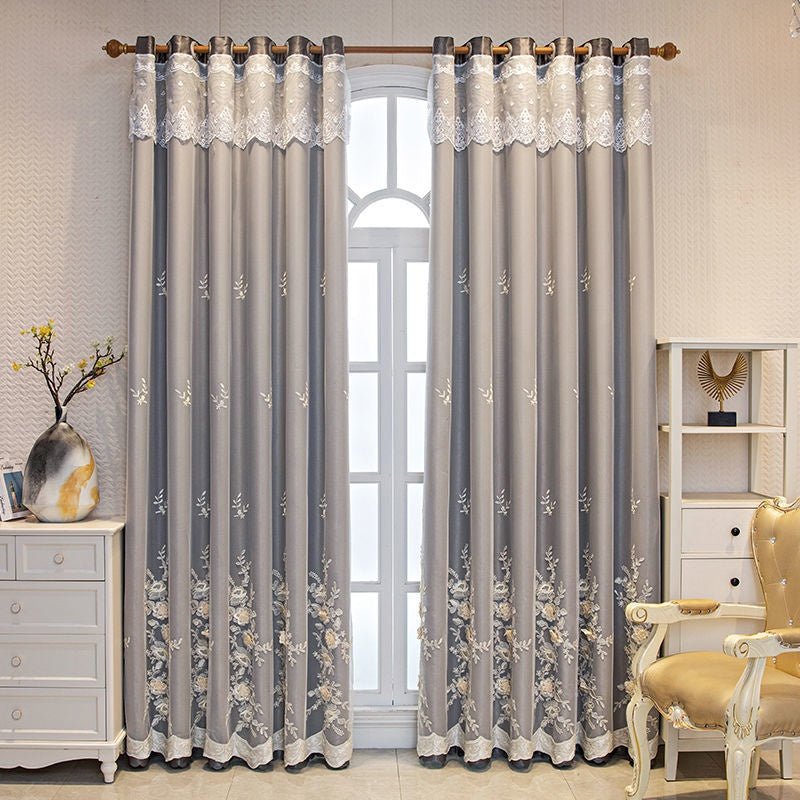 Bedroom Shading Wedding Home Double Open Curtain Finished Set - IVOIRART.COM