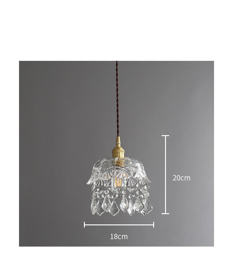 Bedside Porch Corridor Renaissance Modern Lamps – Crystal Glass Ceiling Light10W - IVOIRART.COM