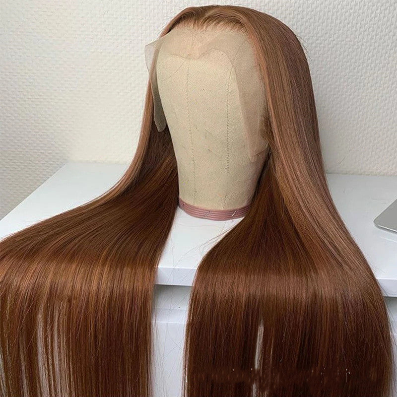 Perruques en cheveux humains couleur marron de qualité supérieure pour un style naturel