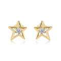 Bijoux: Boucles d'oreilles étoile S925 argent 3mm Moissanite D-VVS1 plaqué 2.1gS - IVOIRART.COM
