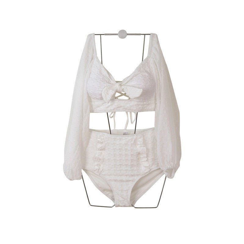 Bikini à manches longues en dentelle mode avec protection solaire pour femme - IVOIRART.COM