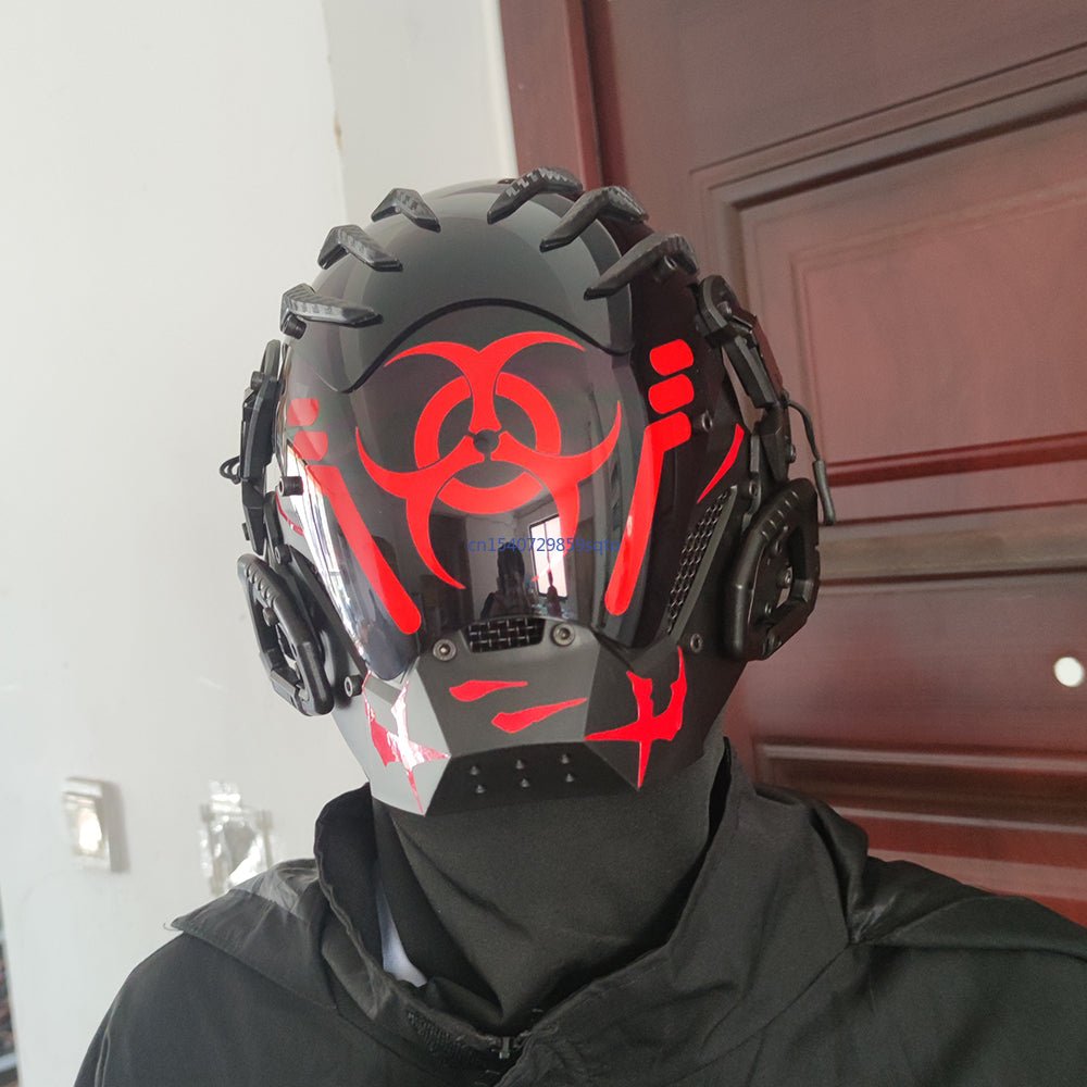 Bioweapon Black Mask Tech Creative Prop Mask Full Face - IVOIRART.COM