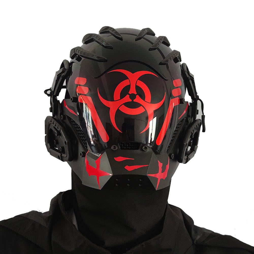 Bioweapon Black Mask Tech Creative Prop Mask Full Face - IVOIRART.COM