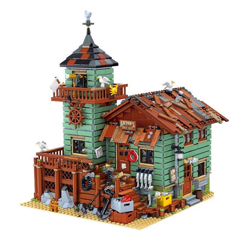 Blocks Bricks Old Fishing House Series Captain's Wharf Toys For Kids Christmas Gifts - IVOIRART.COM