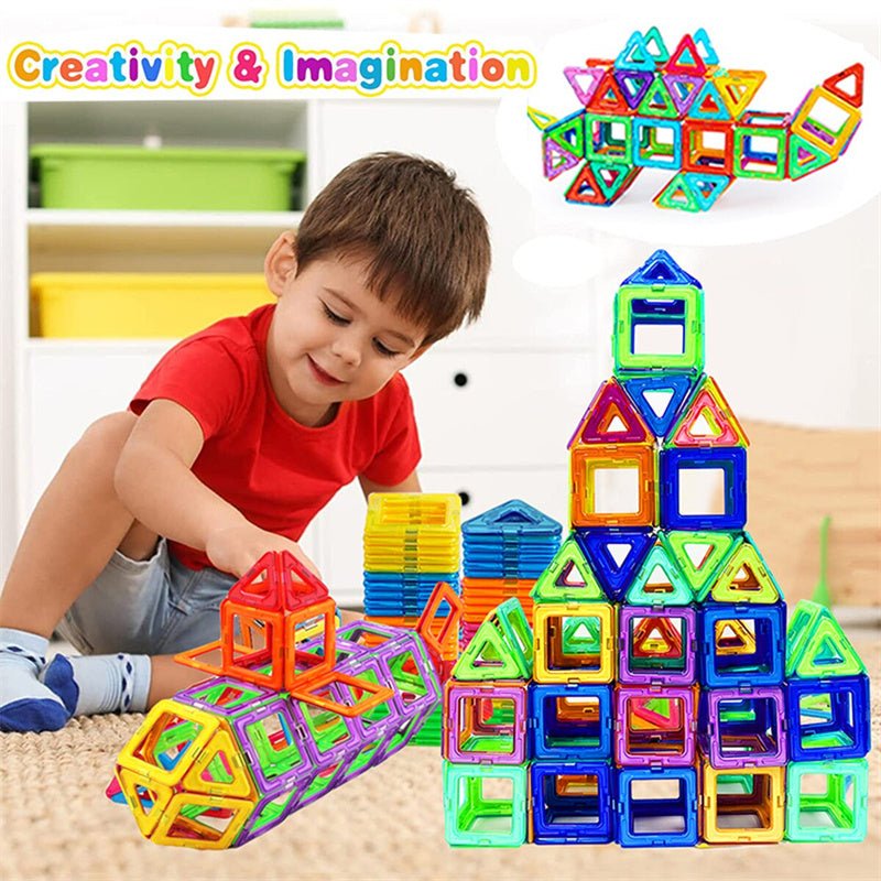 Blocs de Construction Magnétiques DIY Jouets Aimants pour Enfants Coffret Créatif - IVOIRART.COM