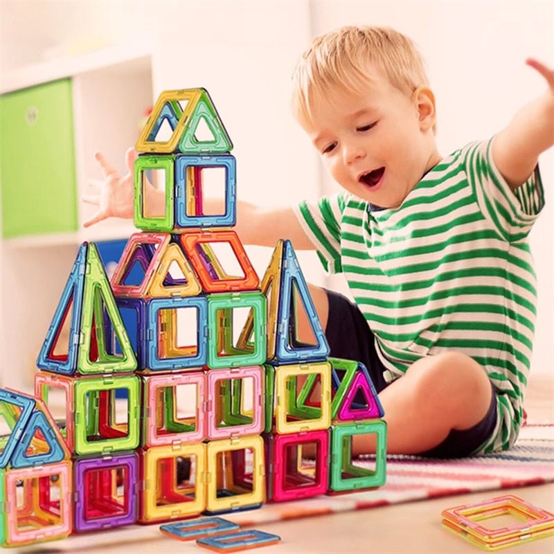 Blocs de Construction Magnétiques DIY Jouets Aimants pour Enfants Coffret Créatif - IVOIRART.COM