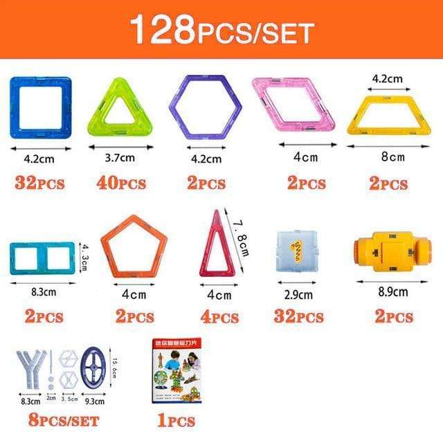 Blocs de Construction Magnétiques DIY Jouets Aimants pour Enfants Coffret Créatif - IVOIRART.COM