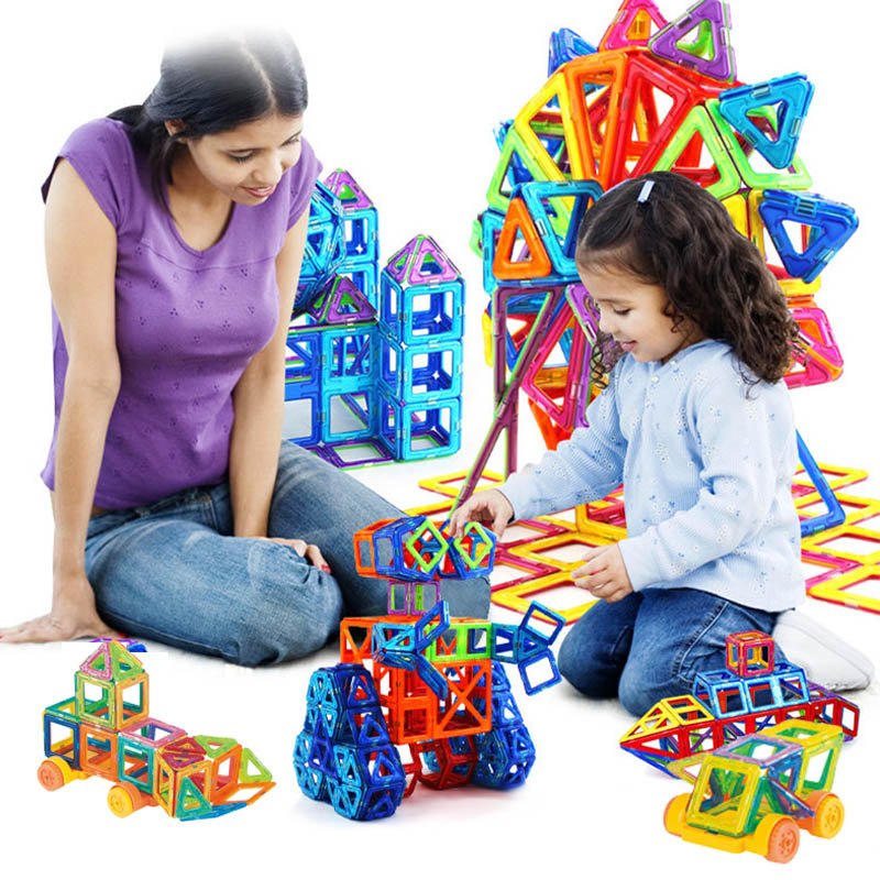 Blocs de Construction Magnétiques DIY Jouets Aimants pour Enfants Coffret Créatif - IVOIRART.COM