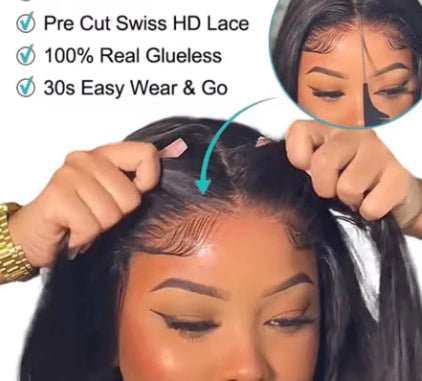 Body Wave Glueless Human Hair WigsGlue-free Hoods - IVOIRART.COM