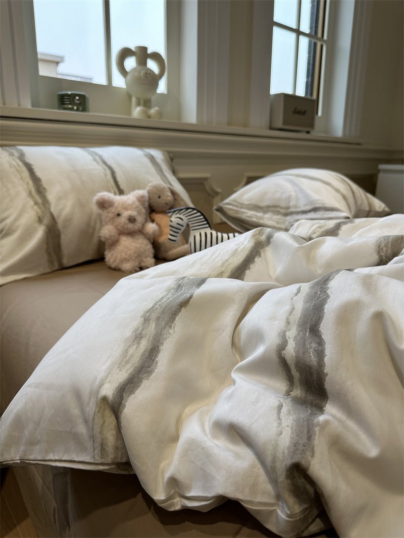 Bohemian Brown Bed Cotton Geometric Pattern - IVOIRART.COM