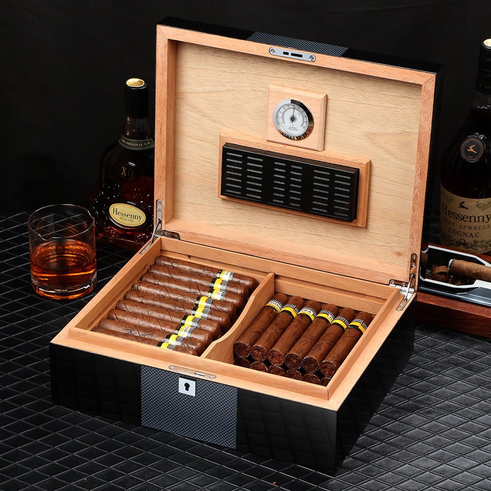 Boîte à cigarettes en bois de rose avec humidificateur et hygromètre intégré unique - IVOIRART.COM
